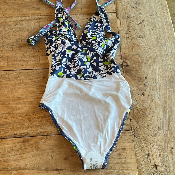 Tanya Taylor x Summersalt Limited Edition Brushstroke One-Piece Swimsuit Size 4 - Picture 11 of 13